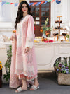 3 Piece Embroidered Lawn Shirt with Embroidered Organza Duppata C-101