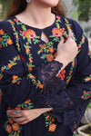 ASIM JOFA-3PC UNSTITCH DHANAK EMBROIDERED SHIRT WITH COURTRAI PRINTED SHAWL & TROUSER - 676