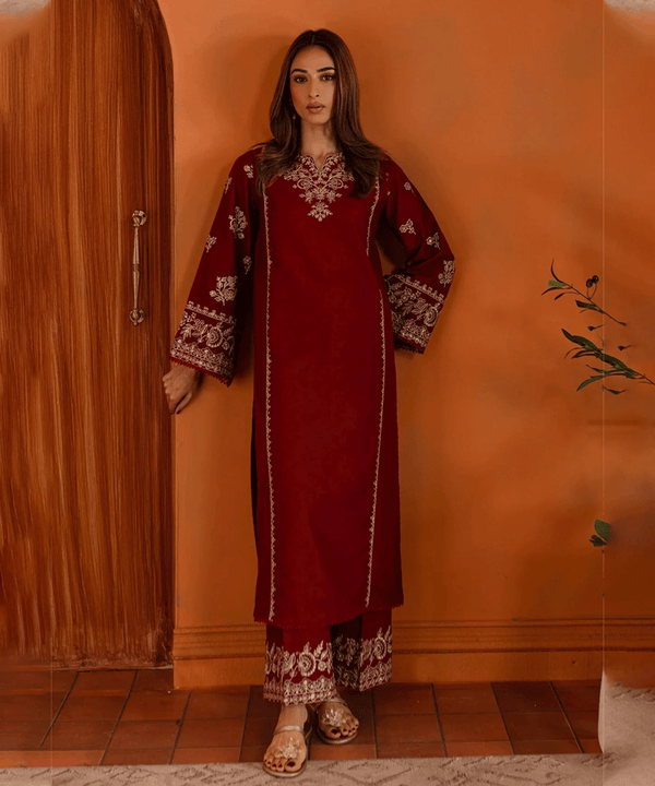 Dhanak - 2PC Embroidered Unstitch- 240