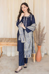 3 Piece Embroidered Shirt with Printed Wool Shawl MB-830