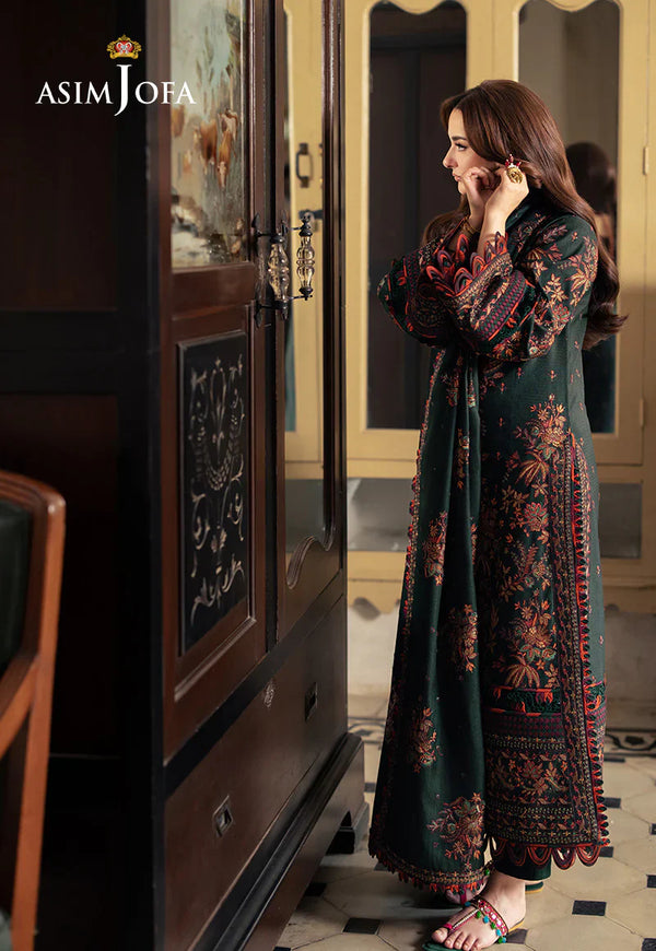 ASIM JOFA -3PC DHANAK EMBROIDERED UNSTICHED SUIT 259