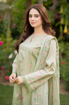 Dhanak-3PC Embroidered Shirt with Organza Embroidered Dupatta- 112