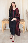 3 Piece Dhanak Shirt with Printed Wool Shawl MB-835