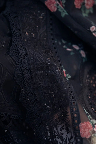 NUREH - 3PC LAWN EMBROIDERED SHIRT WITH COTTON NET PRINTED EMBROIDERED DUPATTA AND TROUSER - C 520