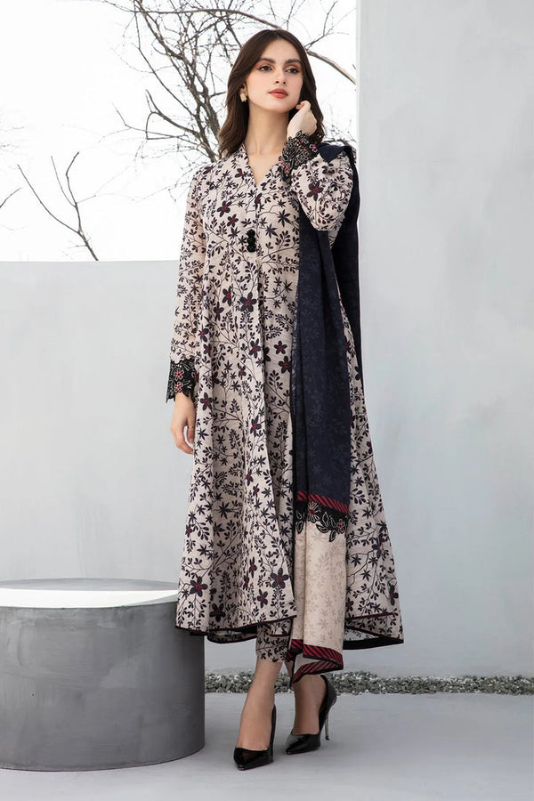 KARANDI 3PC PRINTED SHIRT WITH KARANDI PRINTED DUAPTTA AND TROUSER-254