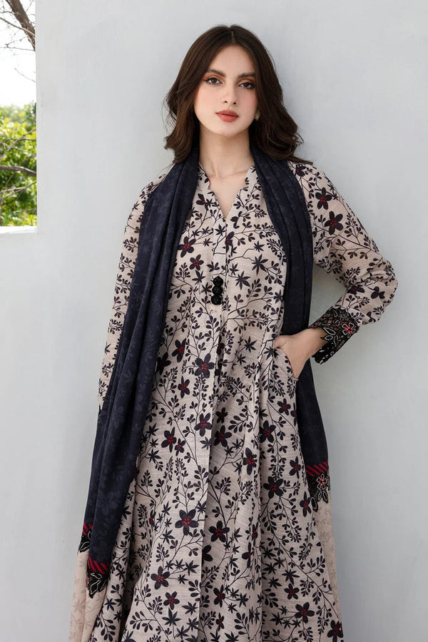 KARANDI 3PC PRINTED SHIRT WITH KARANDI PRINTED DUAPTTA AND TROUSER-254