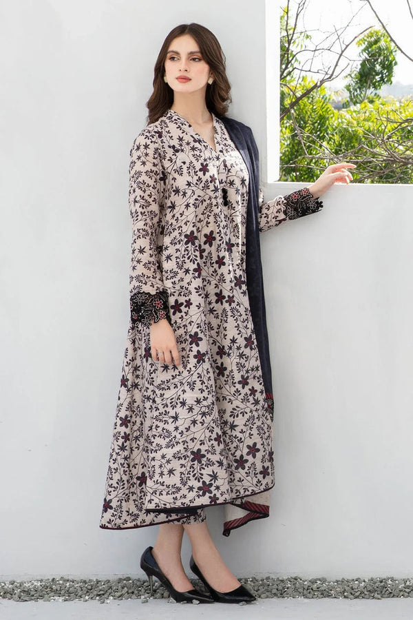 KARANDI 3PC PRINTED SHIRT WITH KARANDI PRINTED DUAPTTA AND TROUSER-254