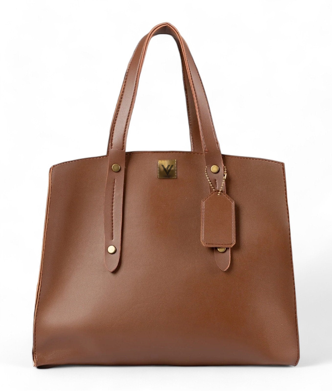 Brown Multi Compartment Satchel Bag C-129