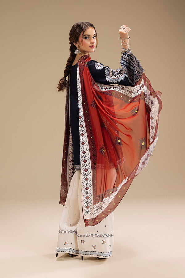 JAZMIN - UNSTITCHED 3PC DHANAK EMBROIDERED SUIT 241