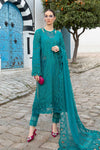 3Pc Embroidered Lawn Shirt with Embroidered Bamber Chiffon Dupatta MB 2595