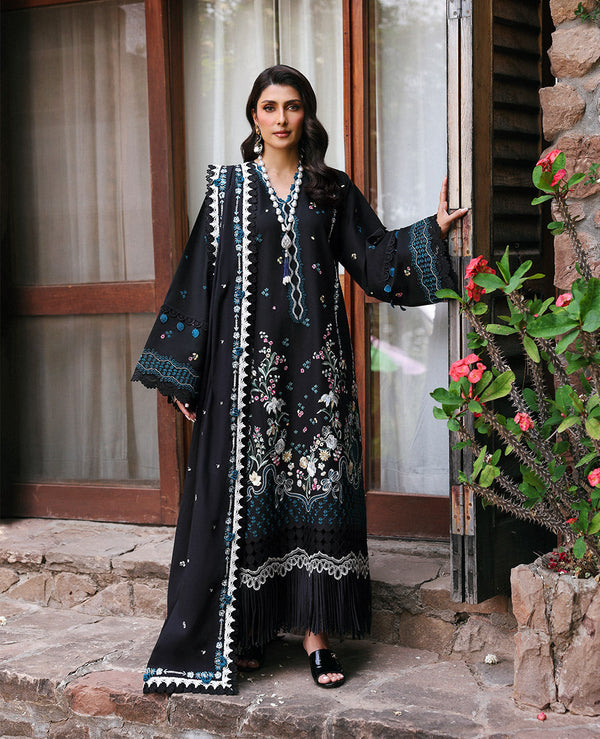 Dhanak-3PC Unstitch Embroidered Shirt with Dhanak Embroidered Dupatta -113