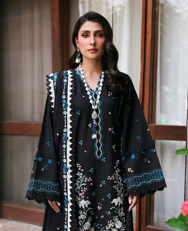 Dhanak-3PC Unstitch Embroidered Shirt with Dhanak Embroidered Dupatta -113
