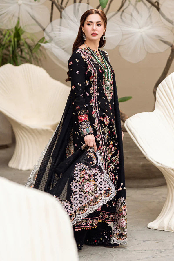 3Pc Embroidered Dhanak Shirt with Embroidered Chiffon Dupatta QL 2655