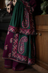 3PC LAWN EMBROIDERED SHIRT WITH LAWN EMBROIDERED SHAWL AND TROUSER- 678