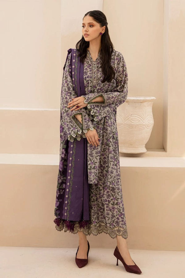 3 Piece Digital Printed Lawn Shirt with Lawn Dupatta BQ 403