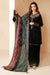 3 Pcs Embroidered Velvet Shirt and Trouser with Embroidered Chiffon dupatta JZ-995