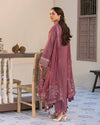 Lawn-3PC Embroidered Shirt with Chiffon Embroidered Dupatta- 1321