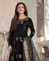 Dhanak -3PC Unstitch Embroidered Shirt with Digital Printed Silk Dupatta-109