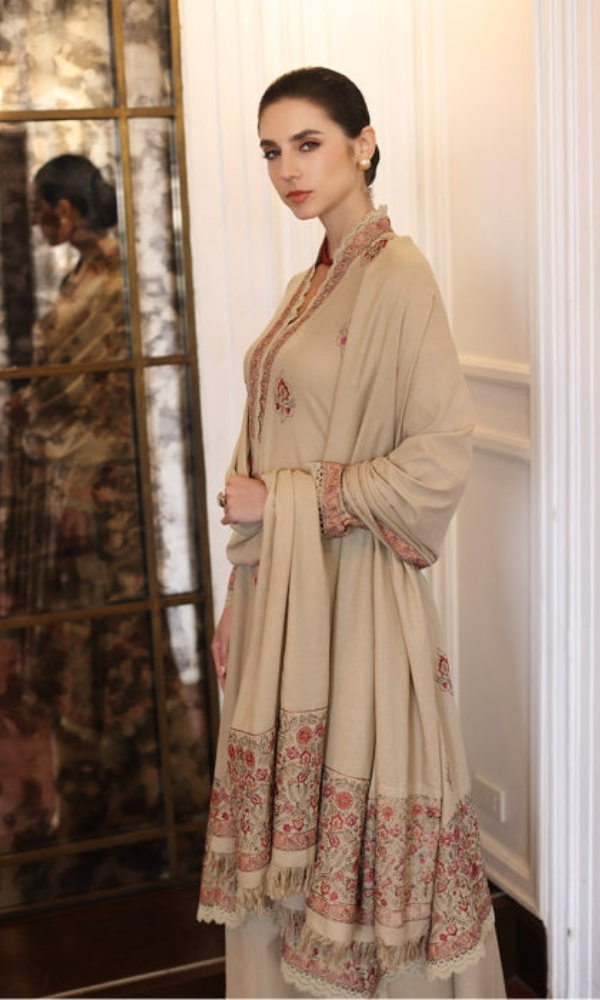 Dhanak 3PC Embroidered With Dhanak Shawl Embroidered-242