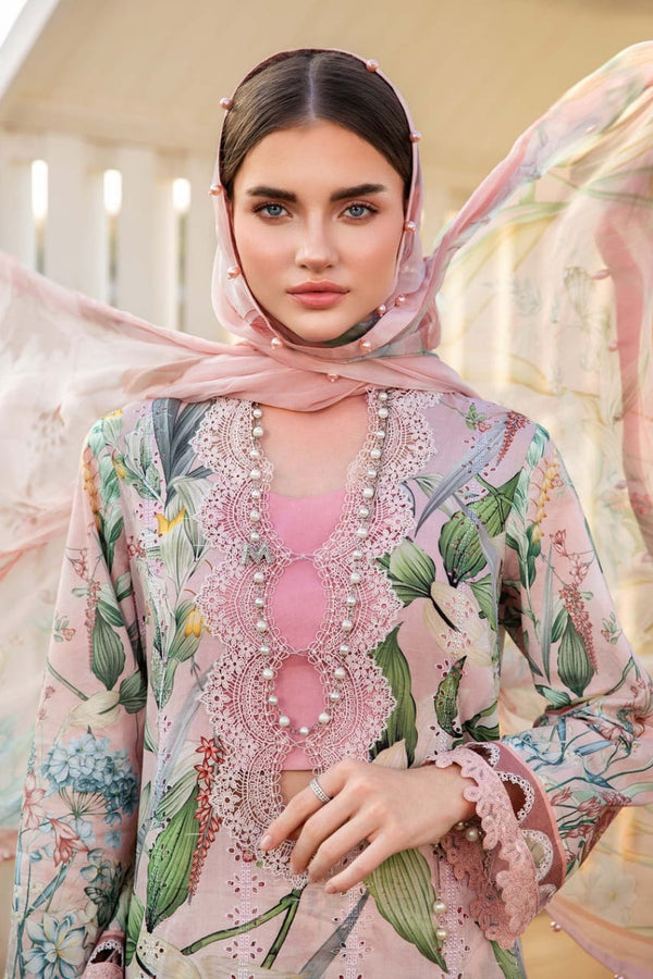 3 Pc Maria B lawn Printed Suit 10011