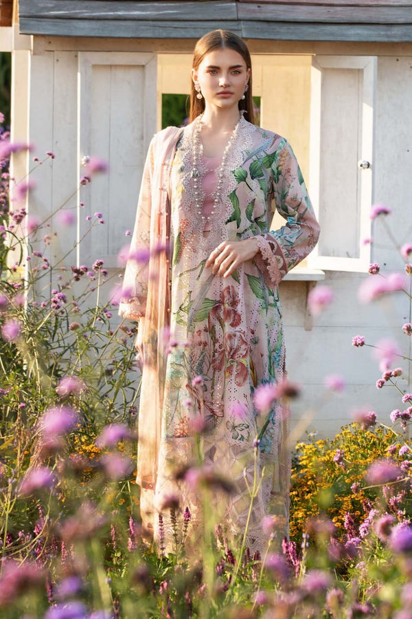 3 Pc Maria B lawn Printed Suit 10011