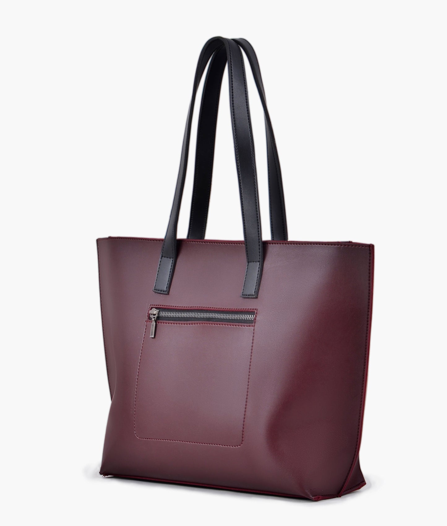 Burgundy long Handle Tote Bag