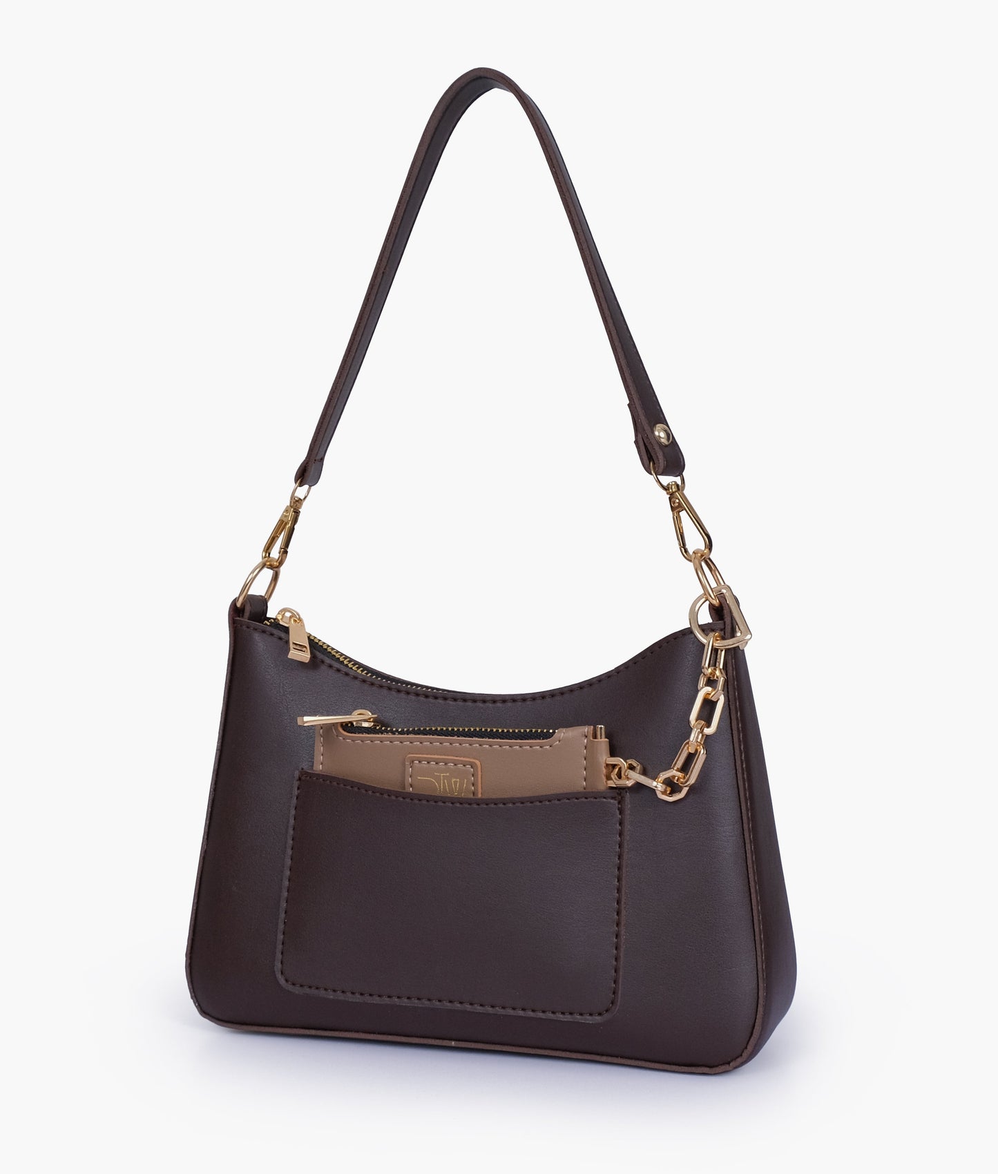 Dark Brown Hobo Evening Bag