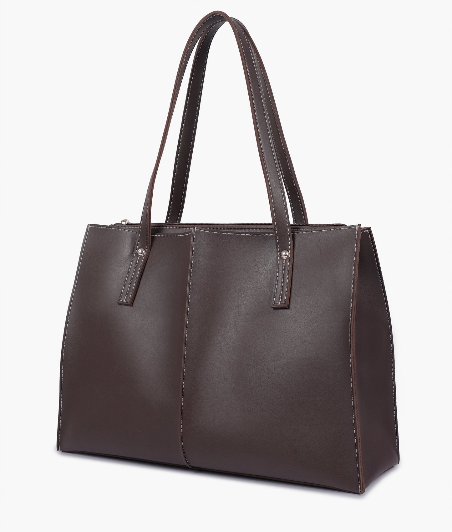 Dark Brown Work Tote Bag