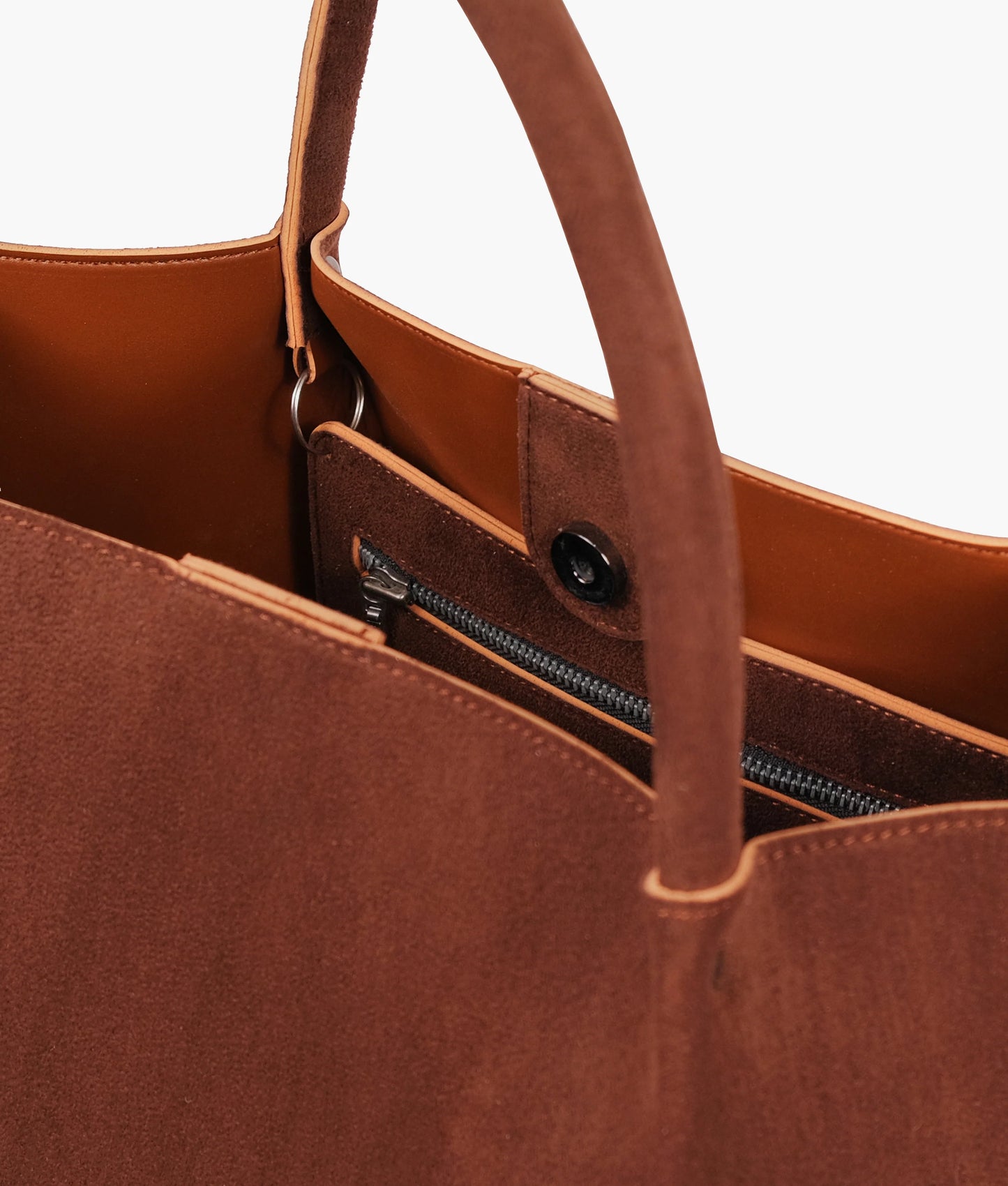 Brown-Star Suede Tote Bag C-136