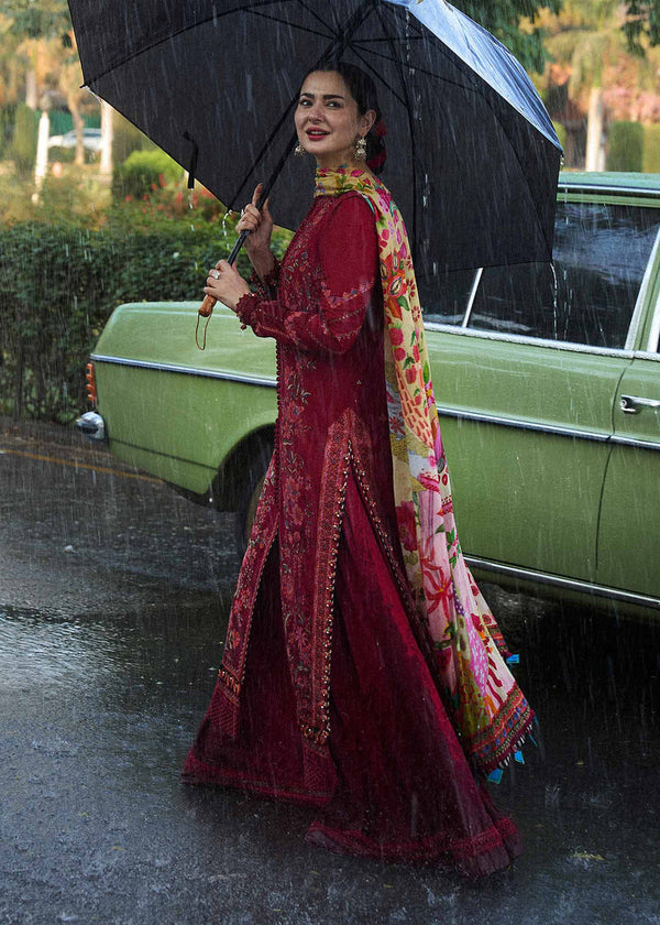 HUSSAIN REHAR 3PC UNSTITCH WINTER SUTE - 675