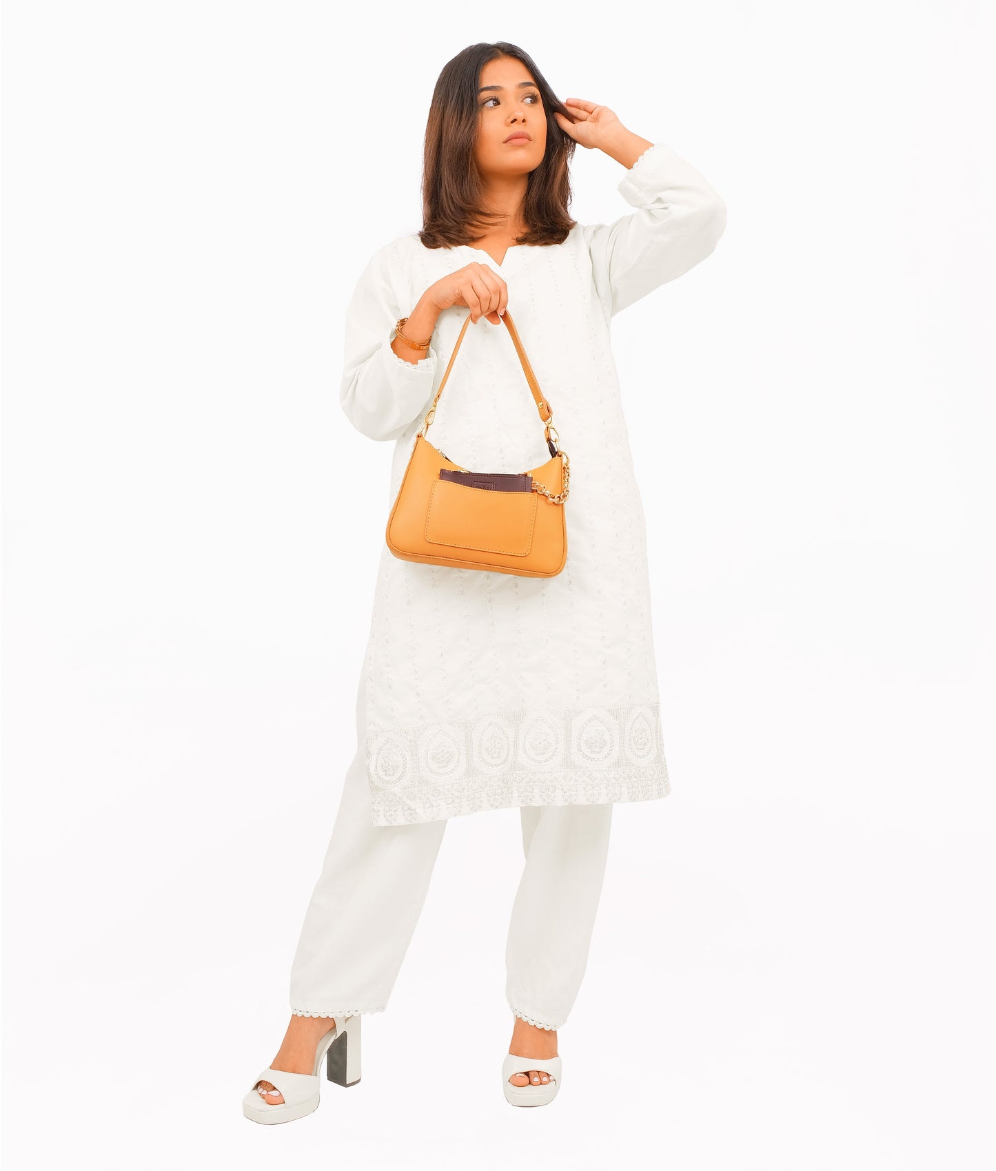 Mustard Hobo Evening Bag