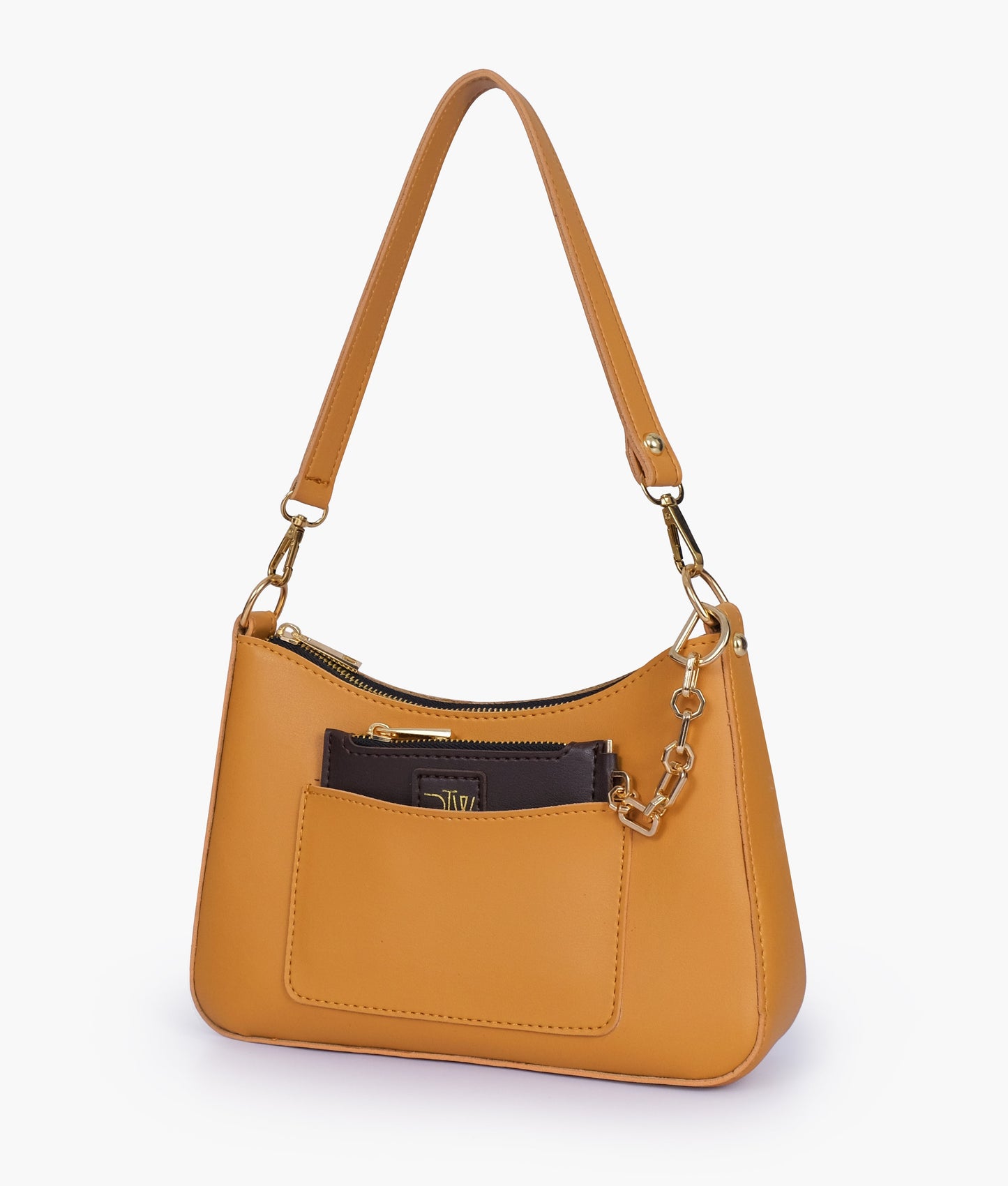Mustard Hobo Evening Bag