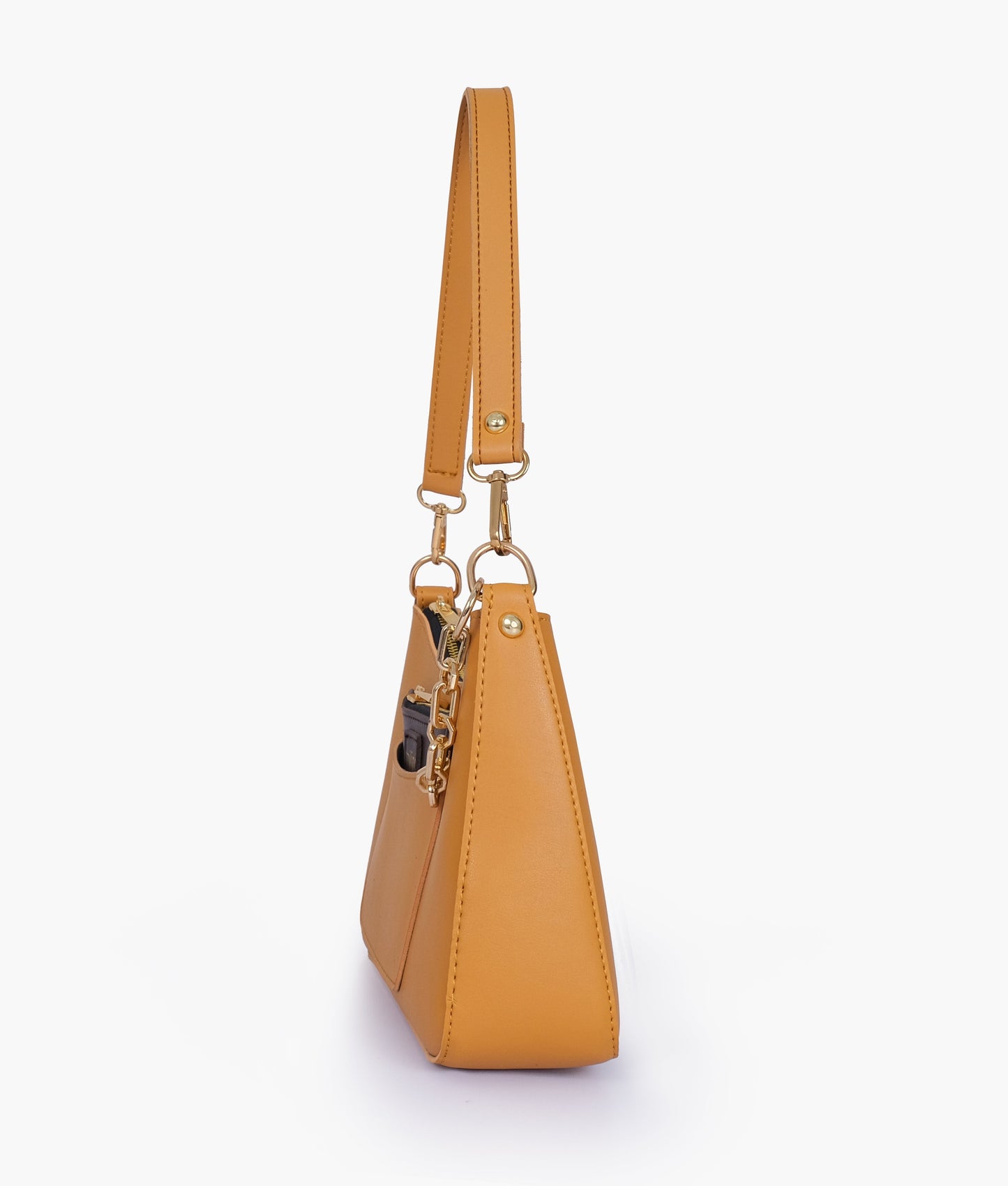 Mustard Hobo Evening Bag