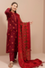 3 Piece Embroidered Dhanak Shirt WithPrinted Wool Shawl RS-705