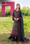 ASIM JOFA-3PC UNSTITCH DHANAK EMBROIDERED SHIRT WITH DHANAK EMBROIDERED SHAWL AND TROUSER - 677