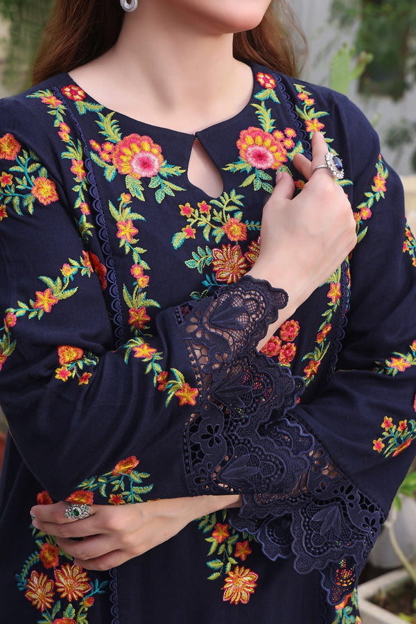 3PC LAWN EMB SHIRT WITH JAQUARD PRINTED DUPATTA & TROUSER-676