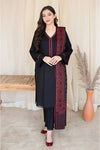 3 Piece Dhanak Shirt with Printed Wool Shawl MB-835