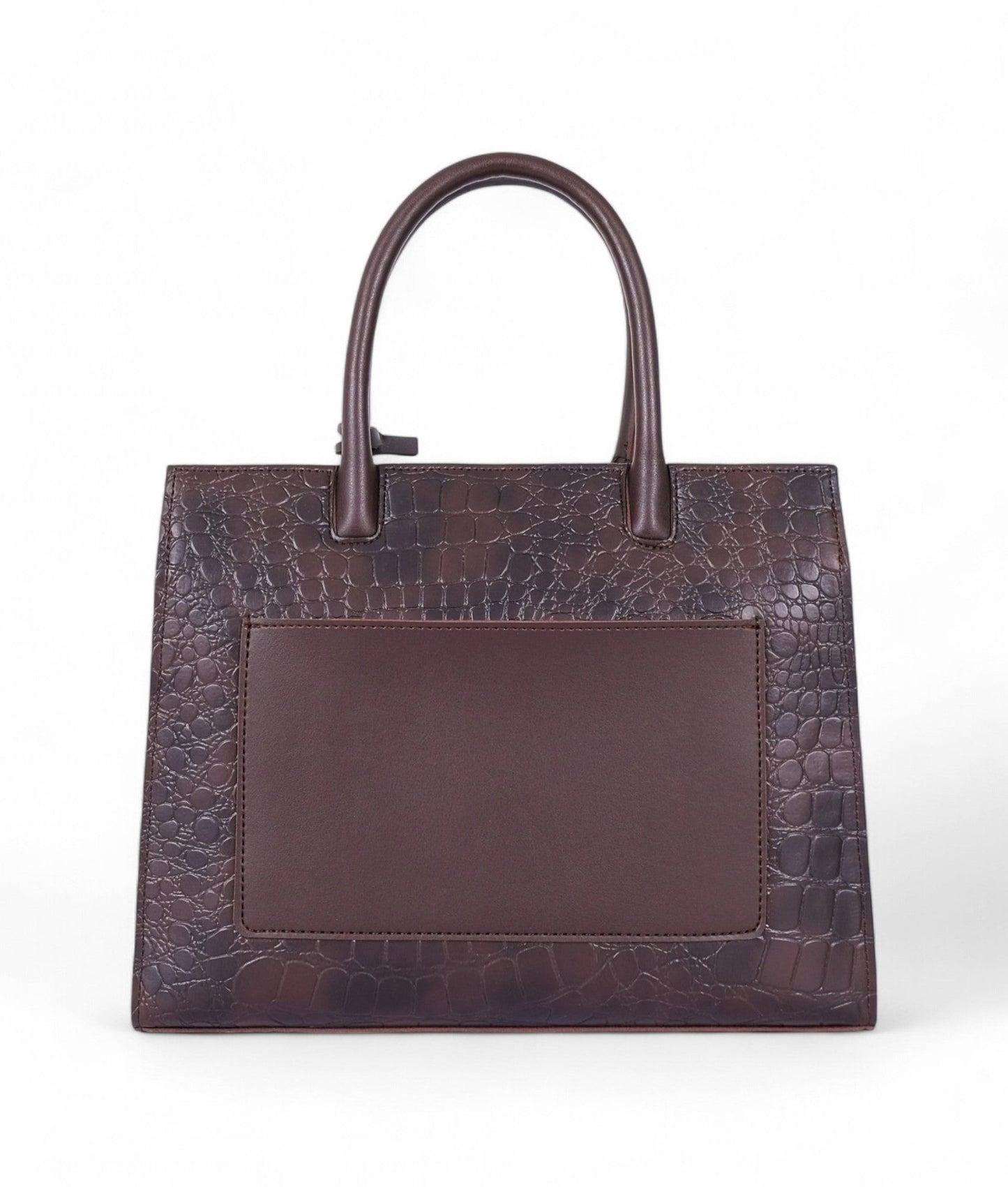 Dark Brown Retro Croc Handbag C-145