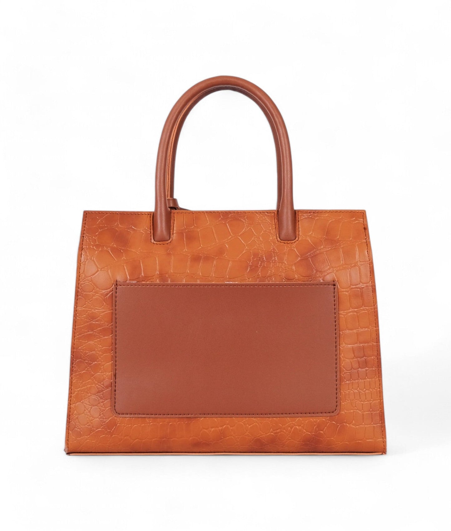 Brown Retro Croc Handbag C-130