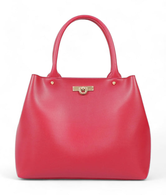 Red Zipper Tote Bag C-158