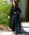 3 Piece Embroidered Lawn Shirt with Embroidered Organza Duppata C-1020