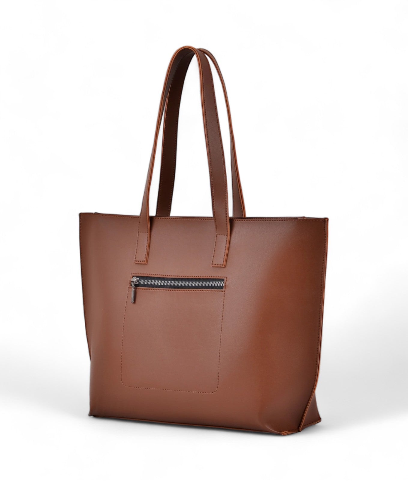 Brown-Stone Long Handle Tote Bag C-138