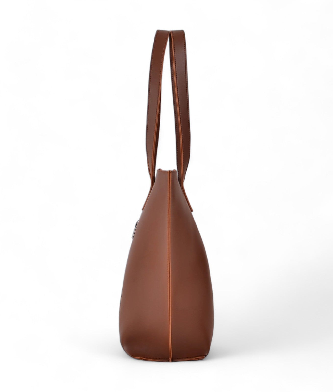 Brown-Stone Long Handle Tote Bag C-138