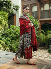 3 Pcs Digital Printed Lawn Shirt Trouser and Dupatta with Embroidered Patches MB 437