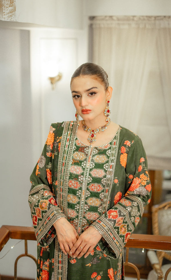 Aneelas Luxury Silk-3PC Unstitched 262