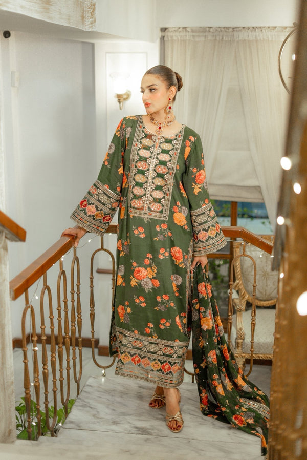 Aneelas Luxury Silk-3PC Unstitched 262