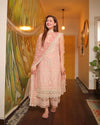 3 Piece Embroidered Lawn Shirt with Embroidered Organza Dupatta 1049