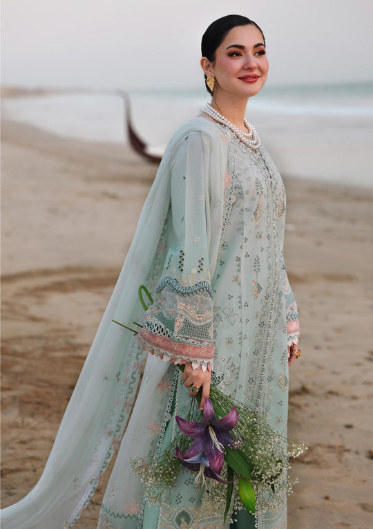 Lawn-3PC Embroidered Shirt With Khadi Net Embroidered Dupatta-722