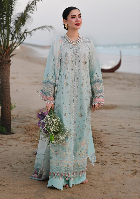 Lawn-3PC Embroidered Shirt With Khadi Net Embroidered Dupatta-722