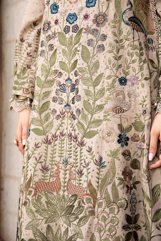 Dhanak -3PC Embroidered Shirt with Digital Printed Jacquard Dupatta 669